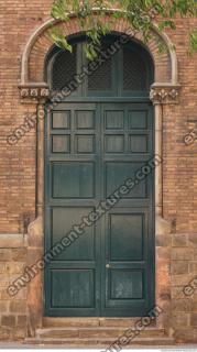 wooden double door